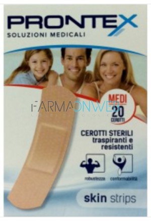 Safety Prontex Skin Strips Cerotti Sterili Traspiranti Formato Medio 20 Pezzi