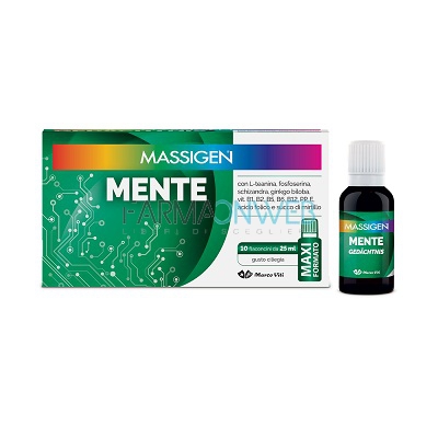 Massigen Linea Tonici Mente Integratore Alimentari 10 Flaconcini 25 ml