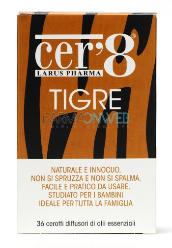 Larus Pharma Cer'8 Tigre 36 Cerotti Anti-zanzare con oli essenziali
