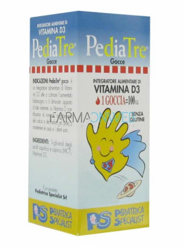 PediaTre Vitamina D Gocce Integratore Alimentare 7 ml