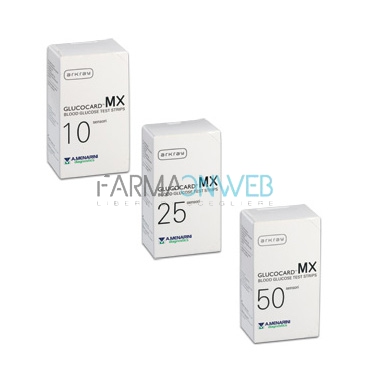 Menarini Diagnostics Linea Controllo Glicemia Glucocard MX 50 Strisce Reattive