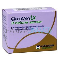 Menarini Diagnostics Linea Controllo Chetoni Glucomen LX Plus+ 10 Strisce