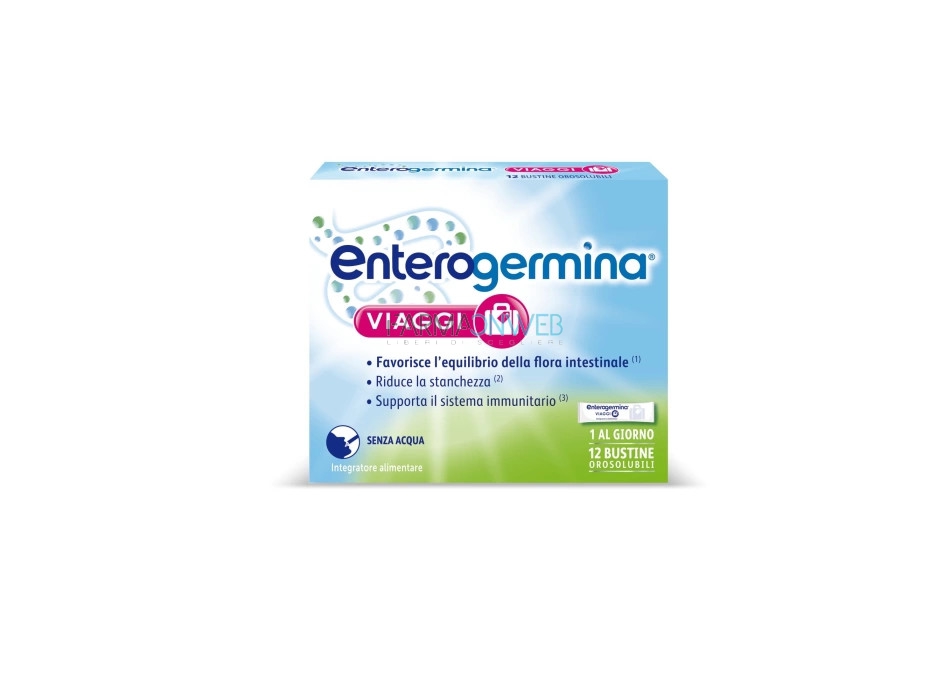 Enterogermina Viaggi Integratore Alimentare 12 bustine
