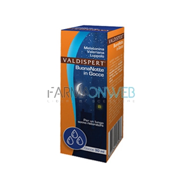 Valdispert Buonanotte in Gocce Melatonina Valeriana Integratore Alimentare 30 ml