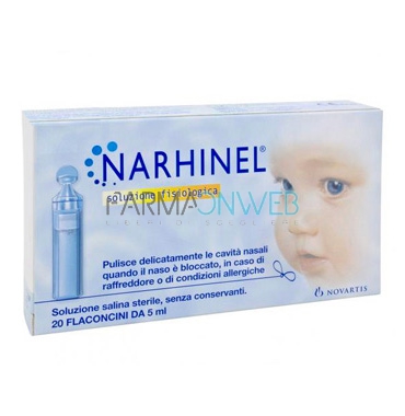 Narhinel Linea Pulizia Salute del Naso Soluzione Fisiologica 20 Flaconcini 5 ml