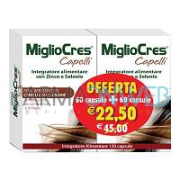 MiglioCres Integratore Alimentare Capelli Anti-Caduta 60+60 Capsule