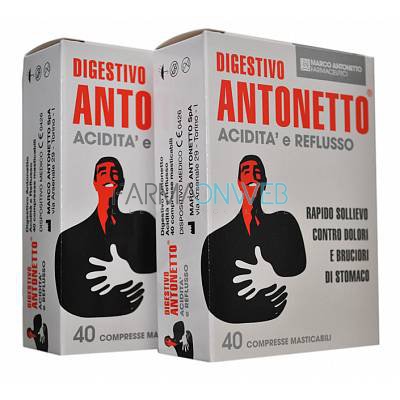 Digestivo Antonetto Acidit� e Reflusso Bipacco 80 compresse