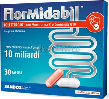 Sandoz FlorMidabil Colesterolo Integratore Alimentare 30 capsule