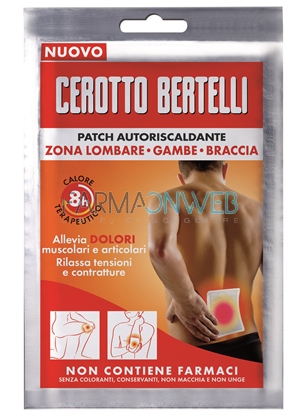Kelemata Bertelli Patch Autoriscaldante Zona Lombare Gambe Braccia 1 pezzo