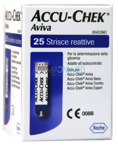 Accu-Chek Linea Controllo Glicemia Aviva 25 Strisce Rilevatrici