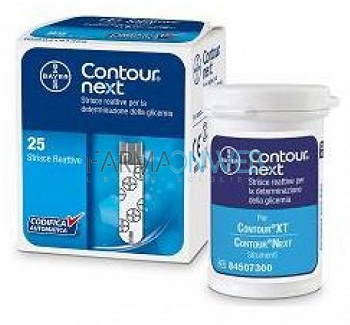Bayer Diabete Linea Controllo Glicemia Contour Next 25 strisce