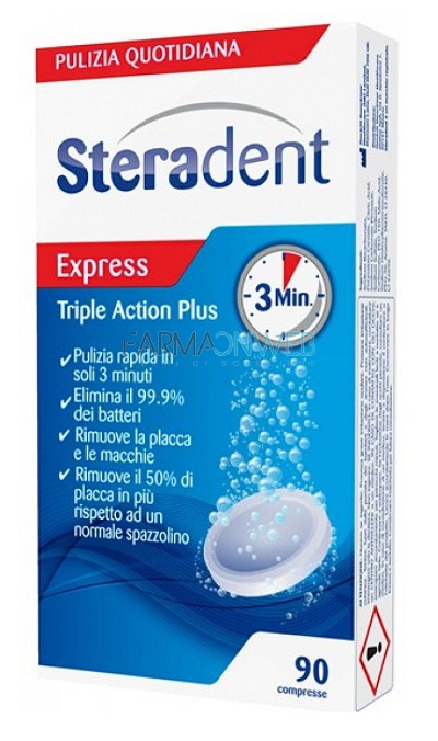 Steradent Triple Action Plus 90 compresse Pulenti