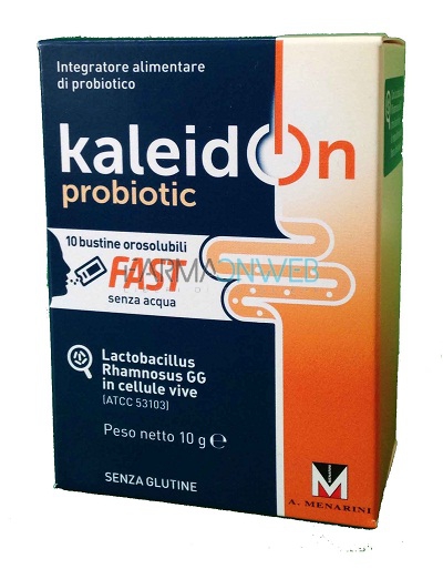 Kaleidon Probiotic Fast 10 Bustine Orosolubili Gusto Frutti di Bosco