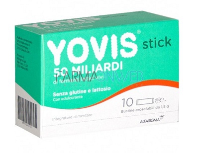 Yovis Stick 50 Miliardi Integratore di Fermenti Lattici 10 Bustine Orosolubili
