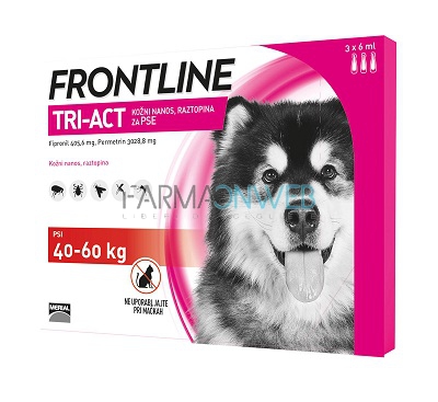 Frontline Tri-Act Spot On per Cani da 40 a 60 kg 3 Pipette