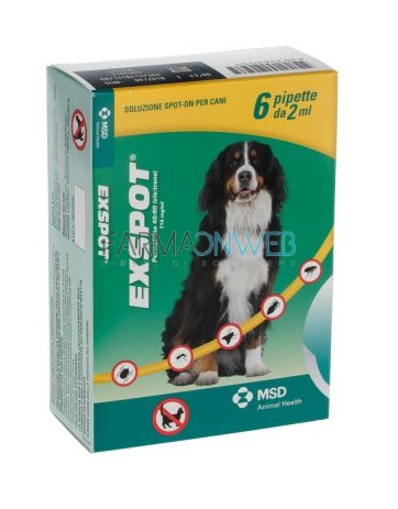 MSD Exspot Spot-On Antiparassitario per Cani oltre 15 kg 6 Pipette