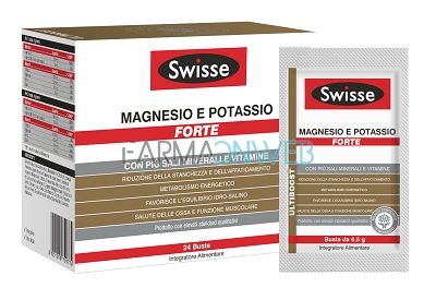Swisse Magnesio e Potassio Forte Integratore Alimentare 24 Buste