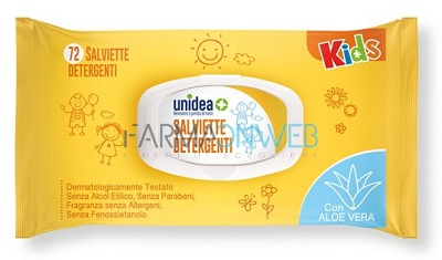 Unidea Salviette Detergenti Baby con Aloe Vera 72 pezzi