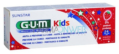 GUM Kids Gel Dentifricio 2/6 anni Fluoro 500 ppm 50 ml