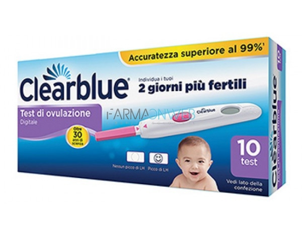 Clearblue Linea Gravidanza Test di Ovulazione Digitale Clearblue 10 Sticks