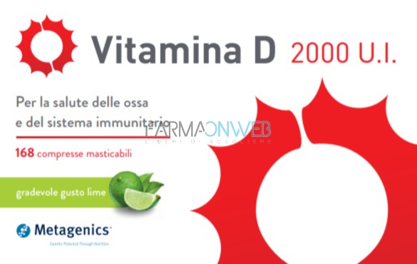 Metagenics Vitamina D 2000 UI Integratore Alimentare 168 compresse