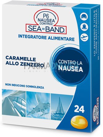 P6 Nausea Control SeaBand 24 Caramelle allo Zenzero