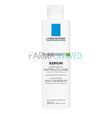 La Roche Posay Kerium Shampoo Gel Lenitivo Forfora Grassa 200 ml