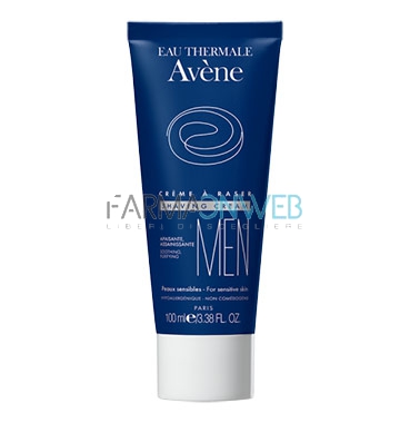 Avene Linea Uomo Crema da Barba Lenitivo Rasatura Delicata Pelle Sensibile 100ml