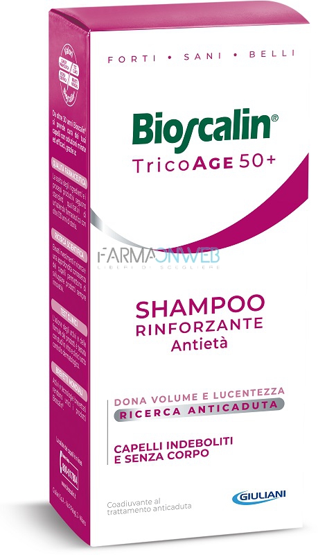 Bioscalin TricoAGE 50+ Shampoo Rinforzante Anticaduta Antiet 200 ml