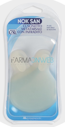 Nok San Cuscinetto Metatarsale con Infradito in Gel di Silicone Taglia L/XL