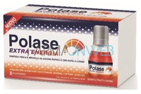 Polase Extra Energia Integratore Alimentare 8 Flaconcini Gusto Frutti Rossi