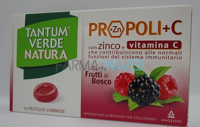 Angelini Tantum Verde Natura 15 Pastiglie Gommose Gusto Frutti di Bosco