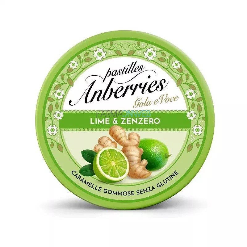 Eurospital Anberries Lime Zenzero Caramelle 50 g