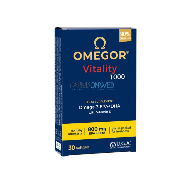 Omegor Vitality 1000 Integratore Alimentare Omega3 30 Capsule Molli