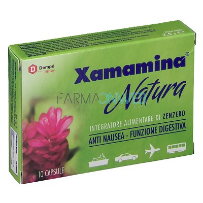 Xamamina Natura Integratore Alimentare Anti-Nausea Digestivo 10 capsule