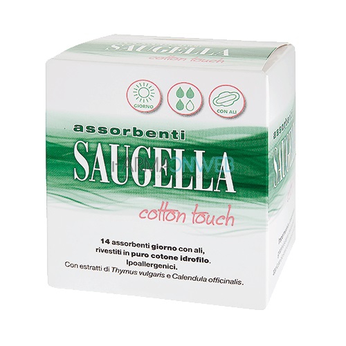 Saugella Linea Cotton Touch 14 Assorbenti Giorno in Puro Cotone