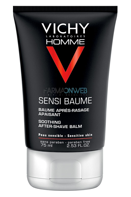 Vichy Homme Sensi-Baume Balsamo Idratante Rigenerante Viso Uomo 75 ml