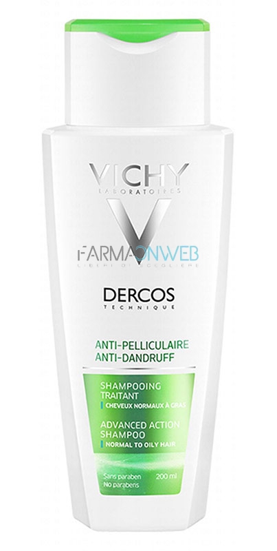 Dercos Shampoo Anti-Forfora Equilibrante Trattante Capelli Grassi 200 ml