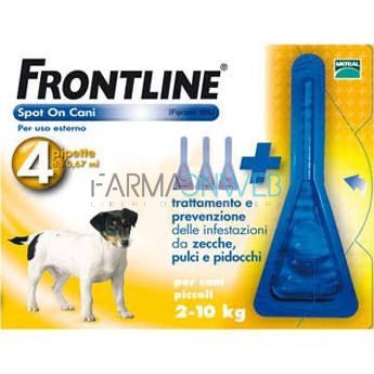 Frontline Spot On per Cani da 2 a 10 kg 4 Pipette 0,67 ml