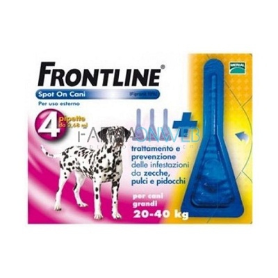 Frontline Spot On per Cani da 20 a 40 kg 4 Pipette 2,68 ml