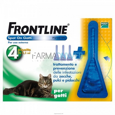 Frontline Spot On per Gatti 4 Pipette 0,5 ml