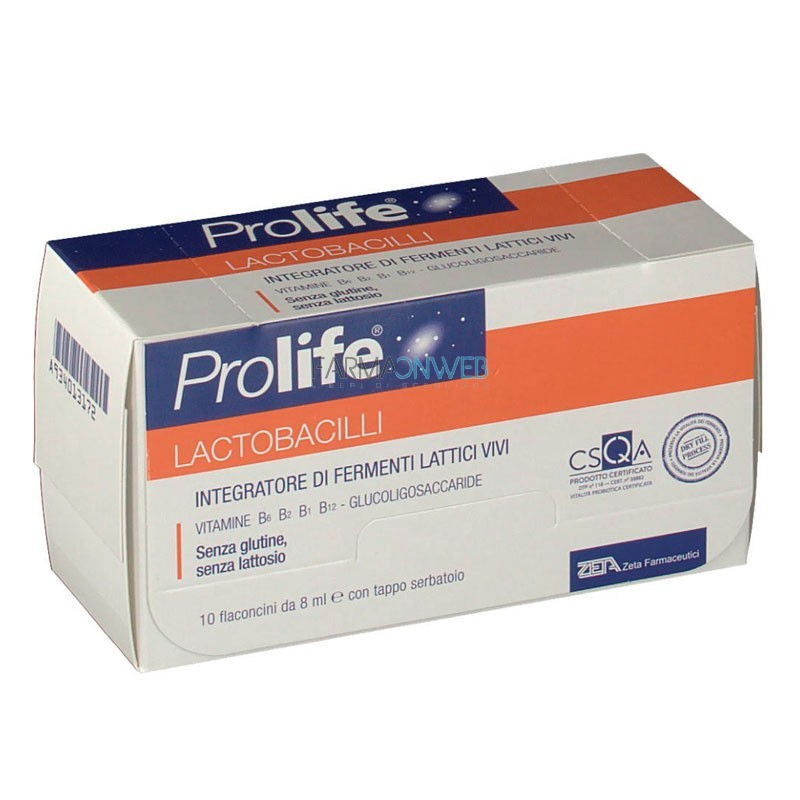Prolife Lactobacilli Integratore Fermenti Lattici 10 flaconcini