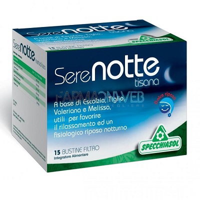 Specchiasol Serenotte Integratore Alimentare 15 bustine filtro