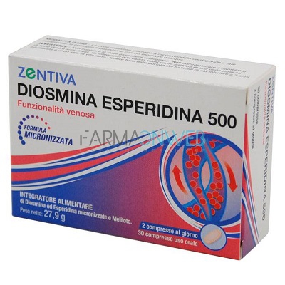 Zentiva Italia Diosmina Esperidina 500 Integratore Alimentare 30 compresse