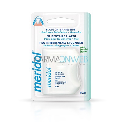 Meridol Expanded Filo Interdentale Spugnoso 40 metri