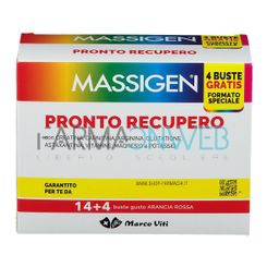 Massigen Sali Minerali Pronto Recupero Integratore 14+4 Buste Arancia Rossa