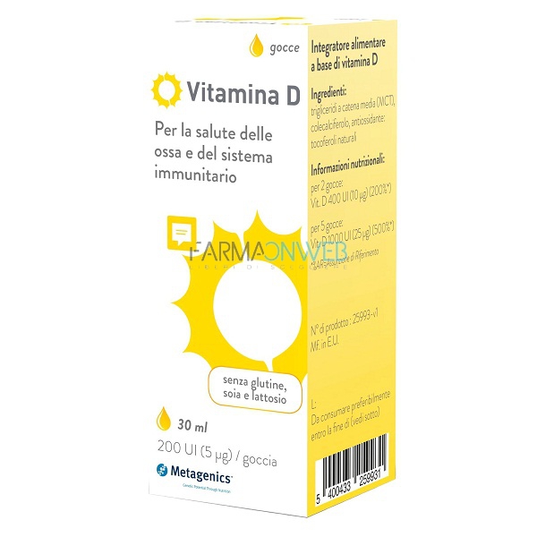 Metagenics Vitamina D Liquida Integratore Alimentare 30 ml