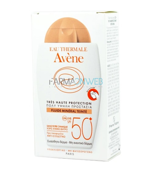 Avene Linea Solare Pelli Intolleranti SPF50+ Fluido Minerale Colorato 40 ml