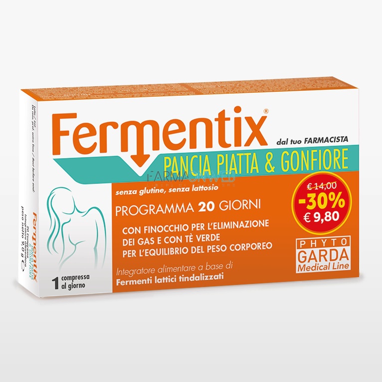 Fermentix Pancia Piatta e Gonfiore Integratore Alimentare 20 compresse