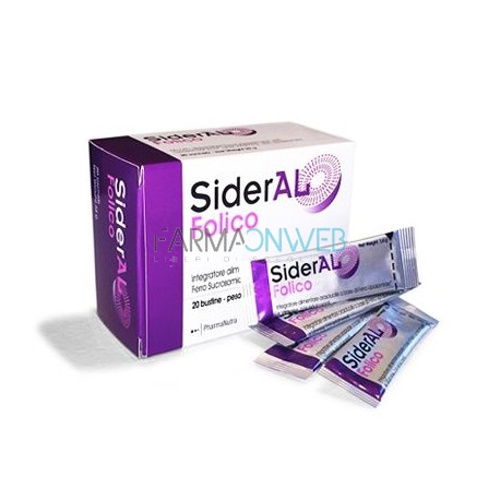 Pharmanutra Linea Vitamine Minerali SiderAl Folico Ferro Orosolubile 20 Buste